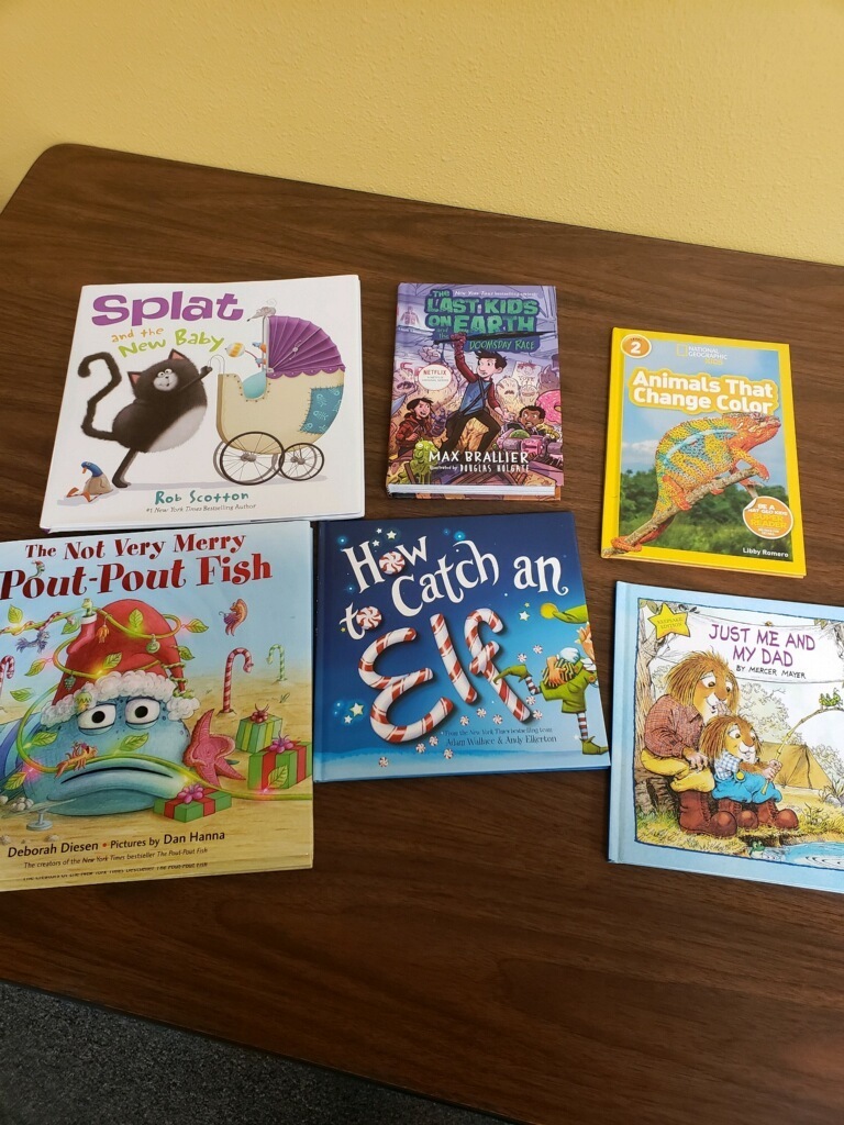 New books for the elementary library gifted from Mrs. Rhonda Hodges off of our Amazon wish list.