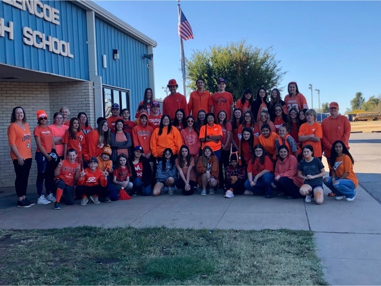 HS and JH sporting the Orange for Red Ribbon Week